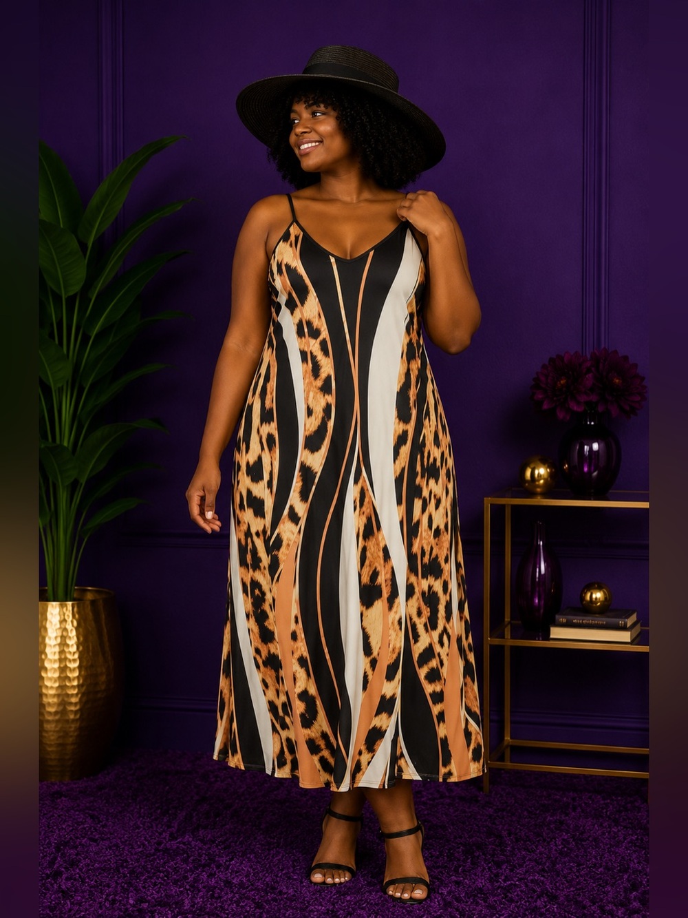 Leopard Print Maxi Dress